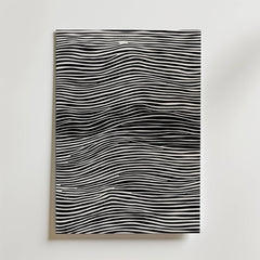 Monochrome Waves Poster