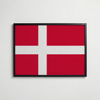 Denmark National Flag Poster affisch – köp poster online – Bozetto väggdekoration