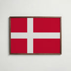 Denmark National Flag Poster poster – väggdekoration för hemmet – köp hos Bozetto
