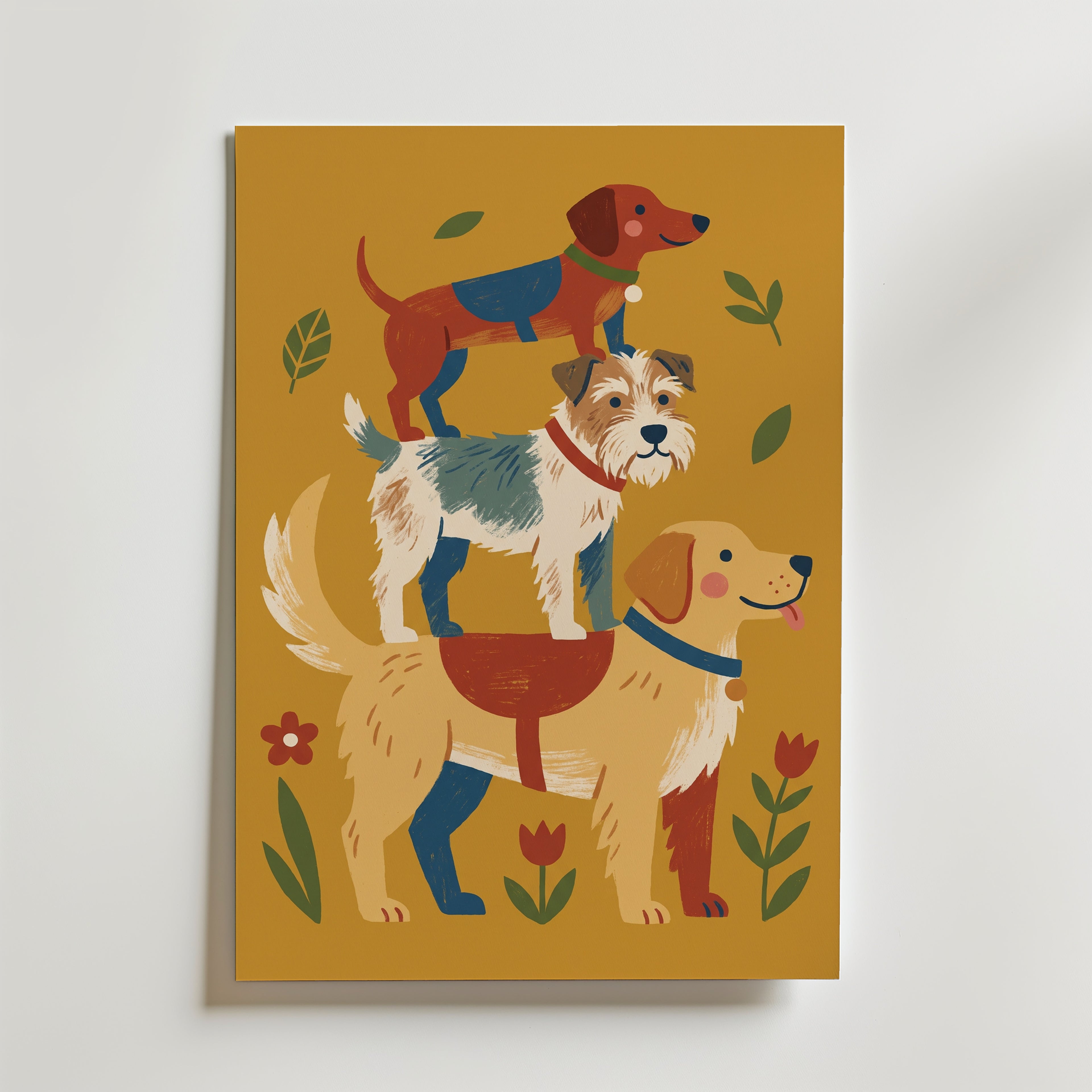 Dog Totem Poster – canvas utan passepartout