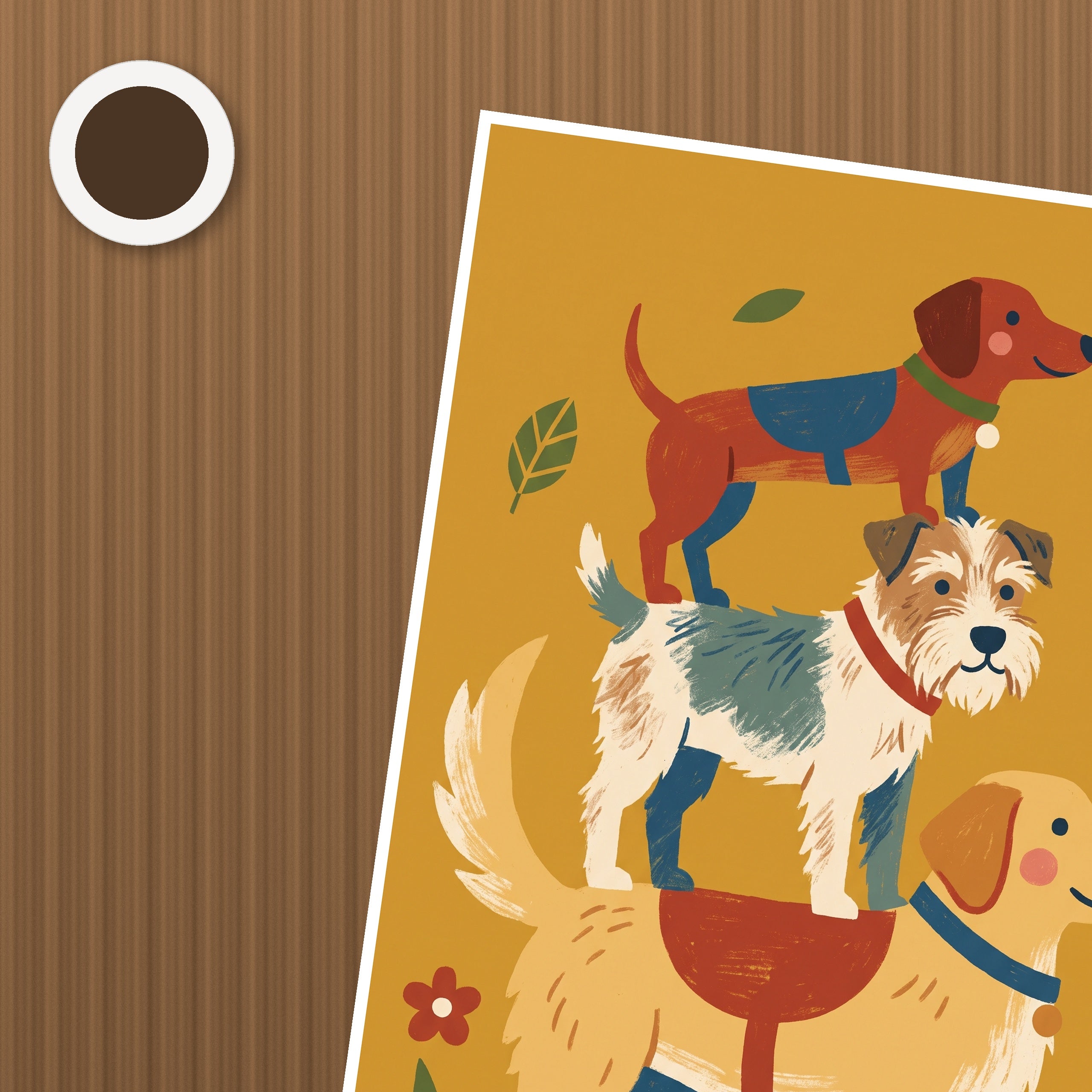 Dog Totem Poster – närbild på papper