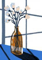 Tulip In Vase Poster