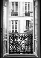 Vintage Paris Balcony Poster