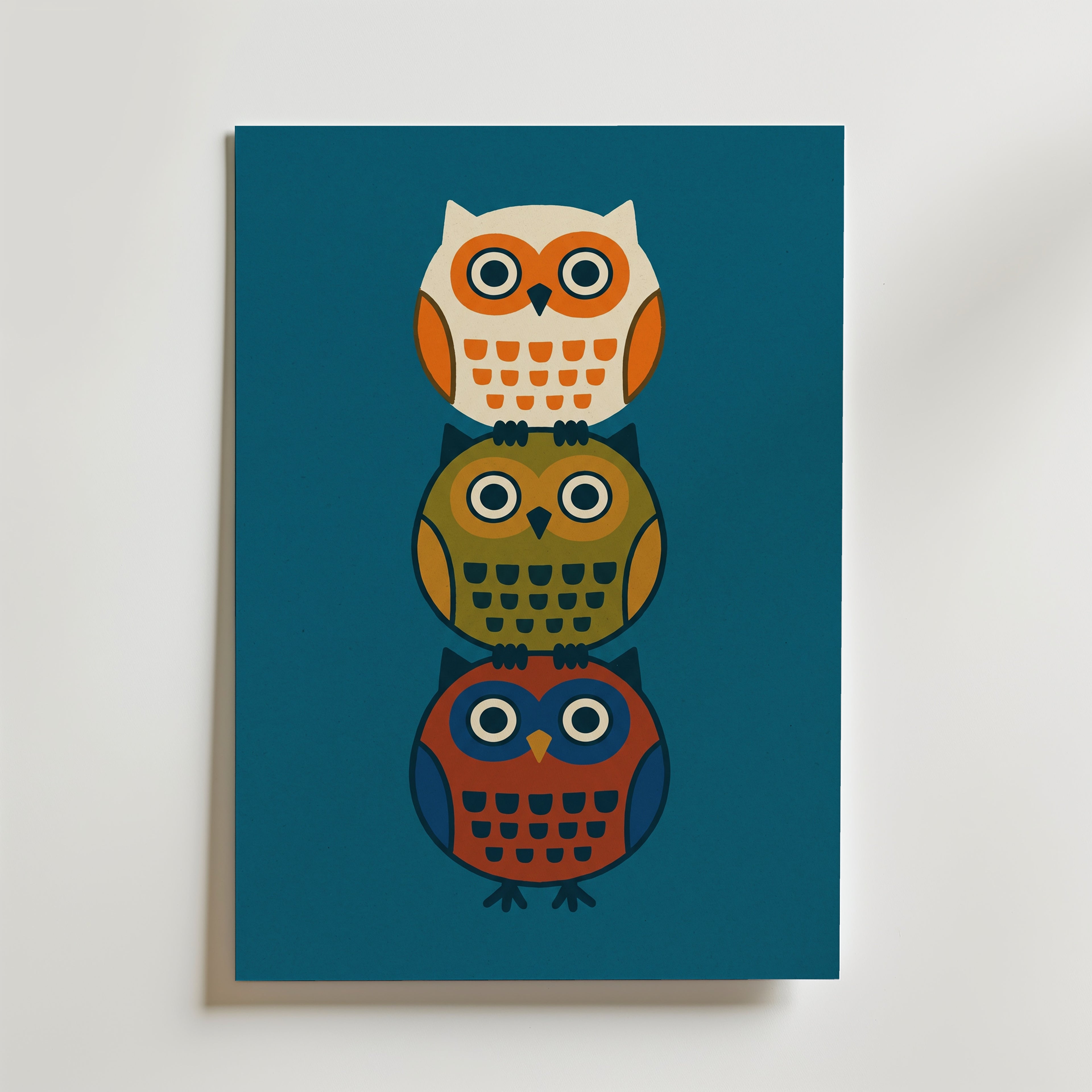 Owl Totem Poster – canvas utan passepartout