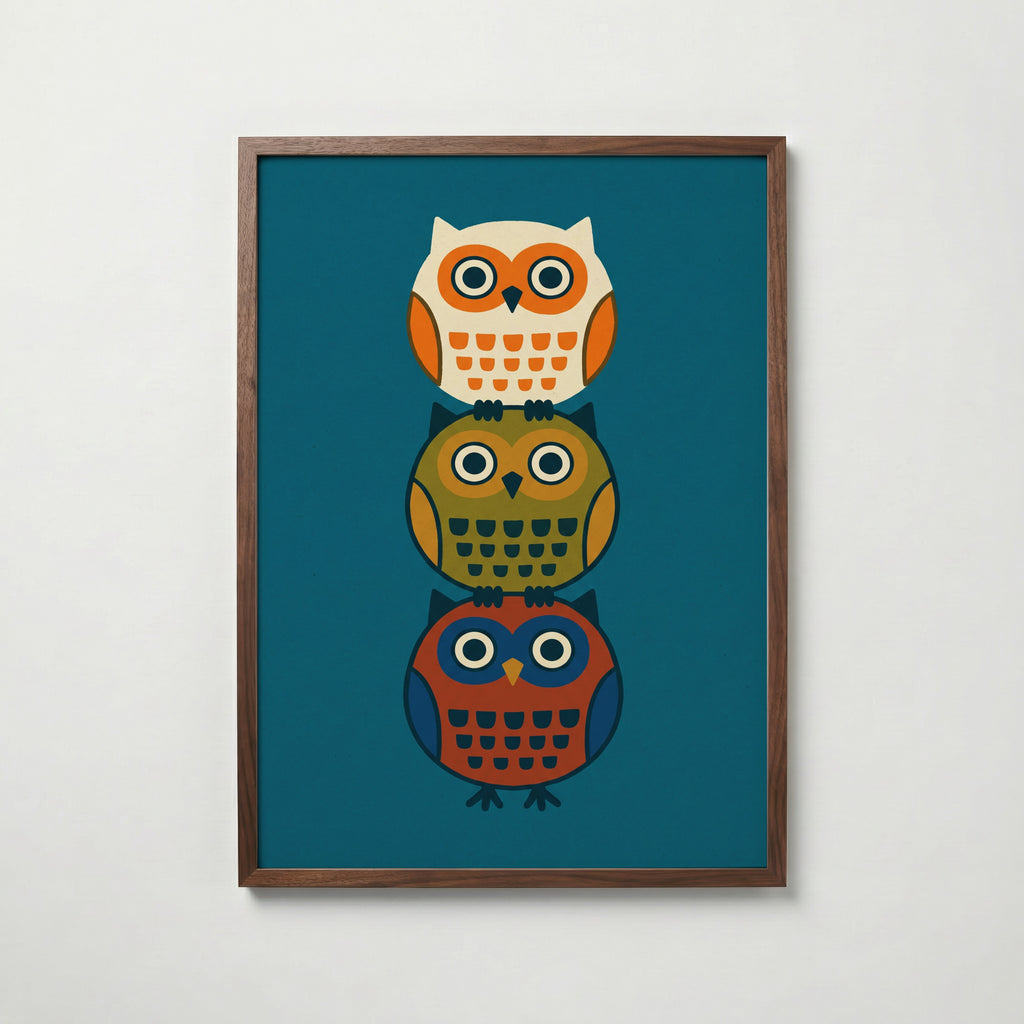 Owl Totem Poster – valnötsram