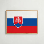 Slovakia National Flag Poster – poster väggdekoration inredning – Affischer hos Bozetto