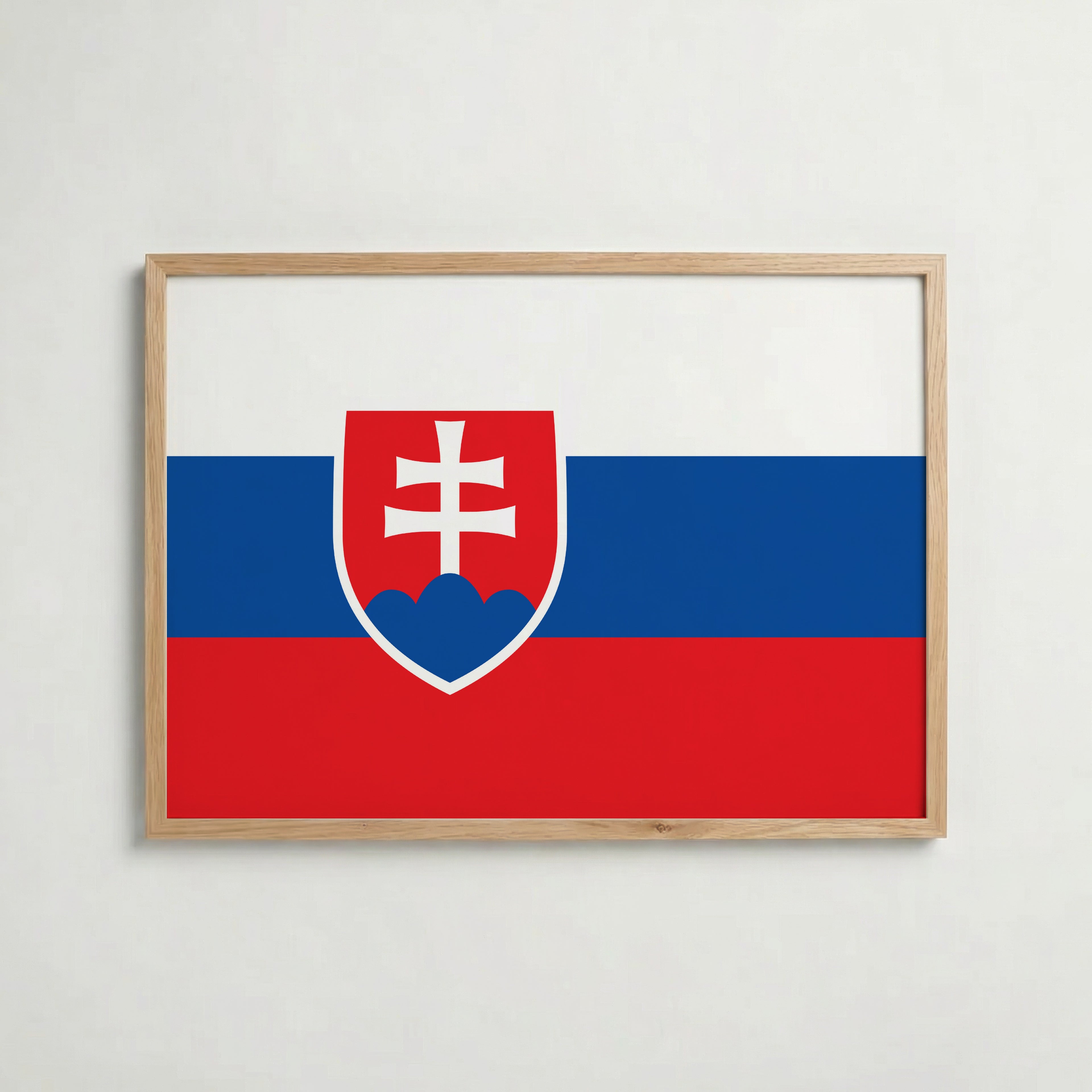 Slovakia National Flag Poster – poster väggdekoration inredning – Affischer hos Bozetto