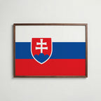 Slovakia National Flag Poster poster – väggdekoration för hemmet – köp hos Bozetto