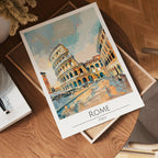 Rome Colosseum Reflections Poster