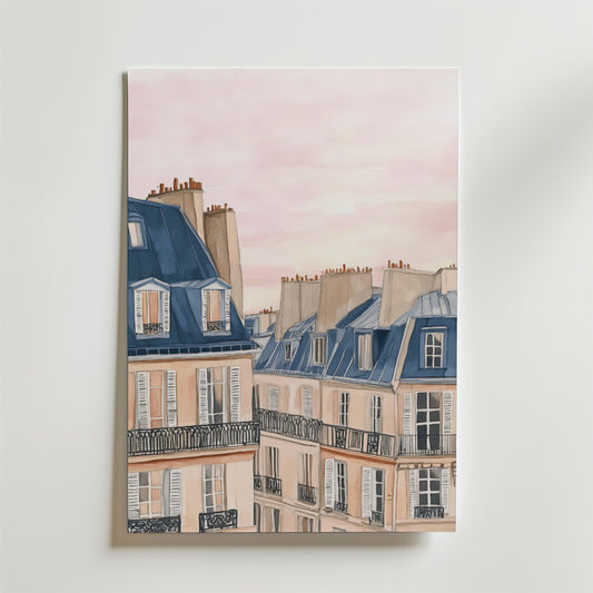 Plakat med udsigt over Paris-altanen