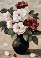 Floral oil painting Poster
