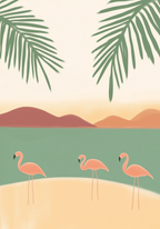 Flamingo Bay Poster