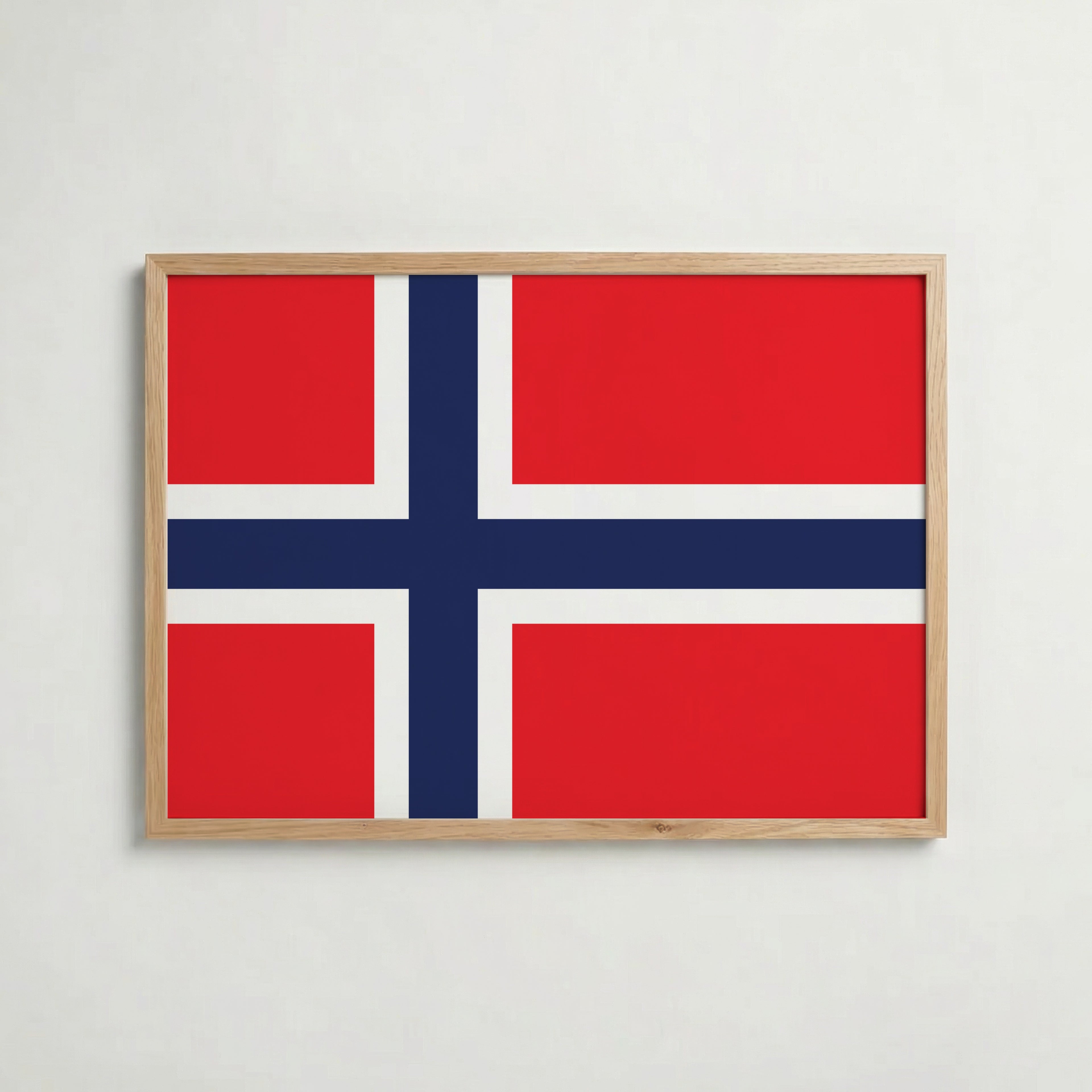 Norway National Flag Poster – poster väggdekoration inredning – Affischer hos Bozetto