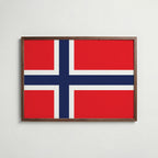 Norway National Flag Poster poster – väggdekoration för hemmet – köp hos Bozetto