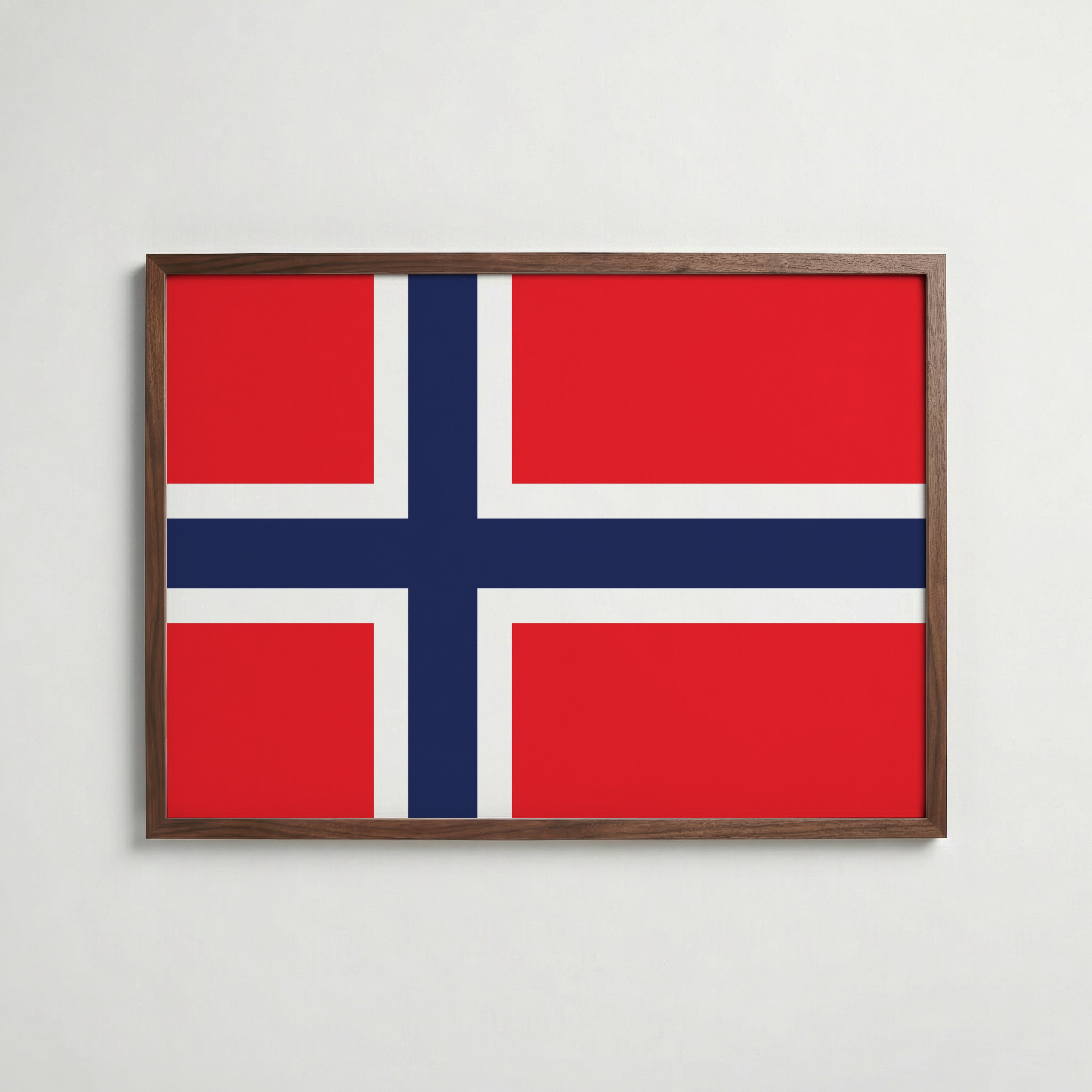 Norway National Flag Poster poster – väggdekoration för hemmet – köp hos Bozetto