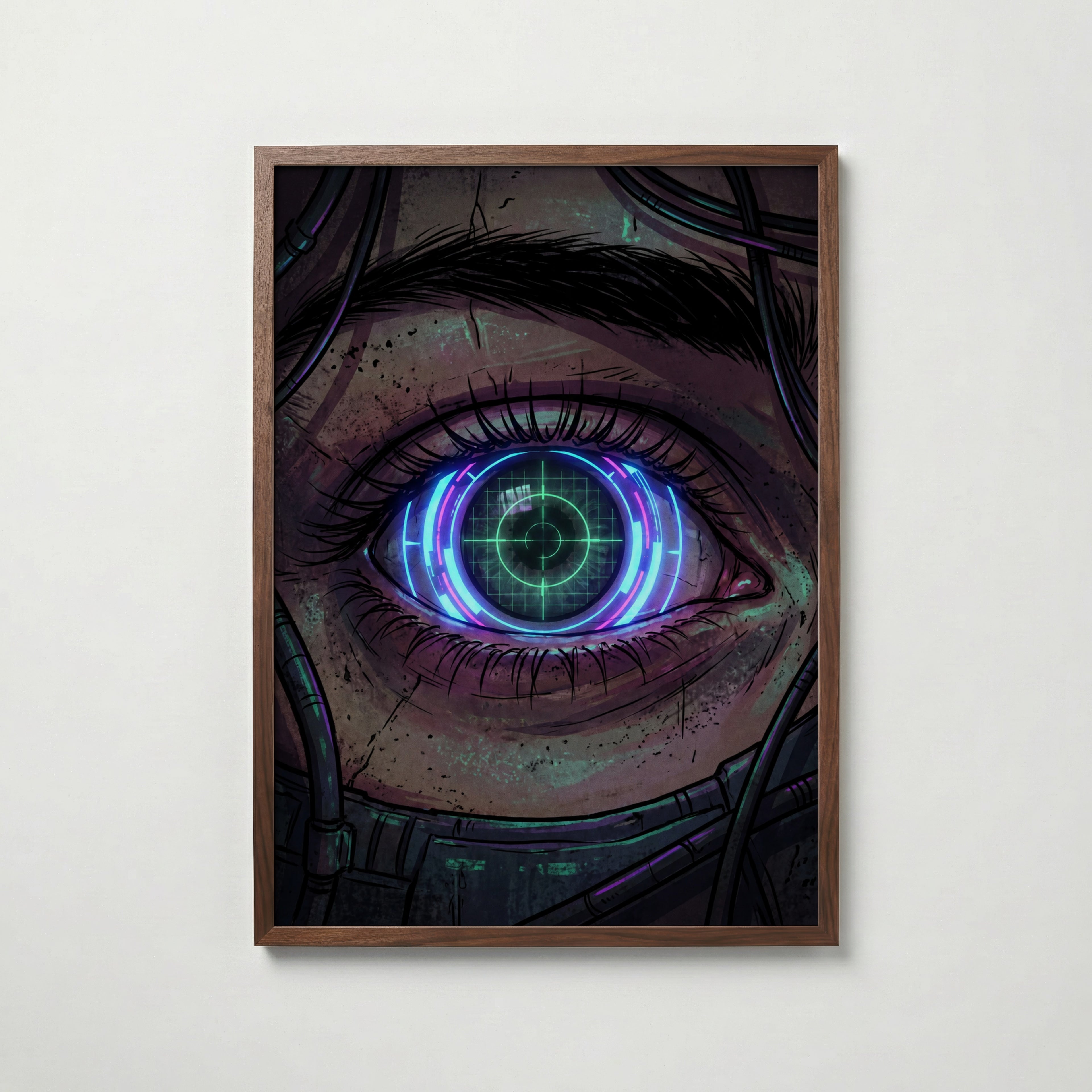 Cyber Iris Poster – valnötsram