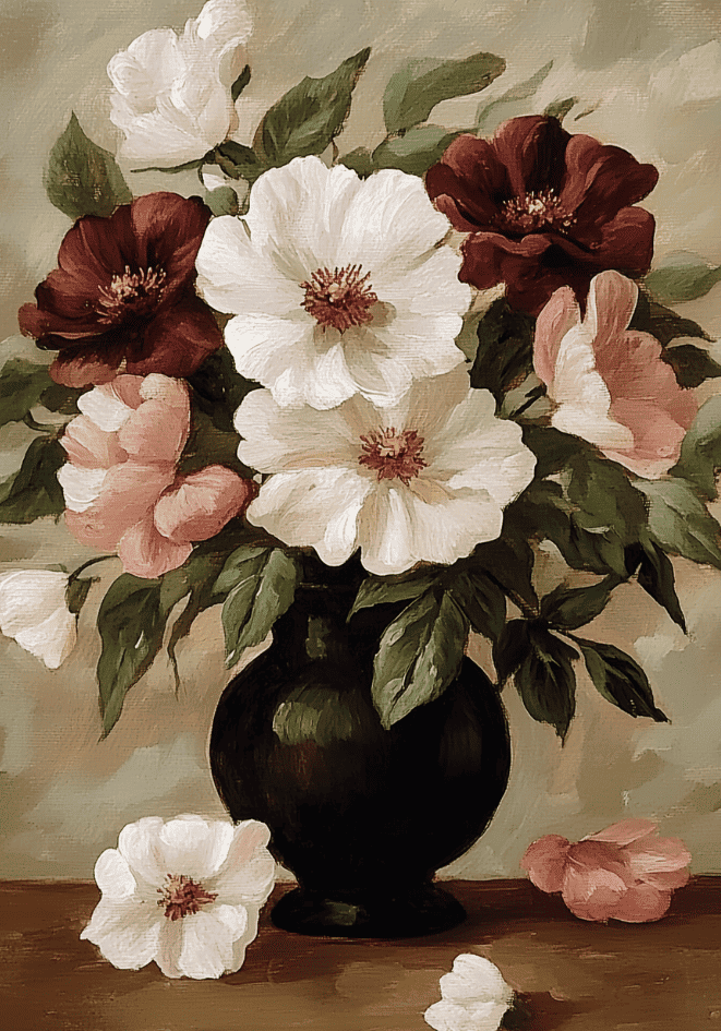 Floral oil painting No.2 Poster