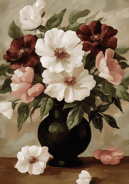 Floral oil painting No.2 Poster