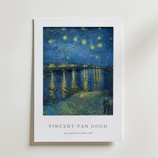 Van Gogh Starry Night Over Rhone Poster