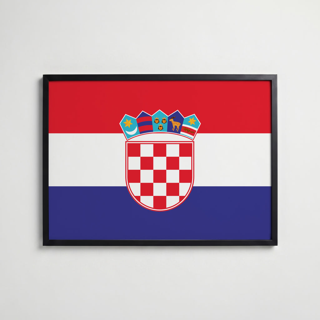 Croatia National Flag Poster affisch – köp poster online – Bozetto väggdekoration