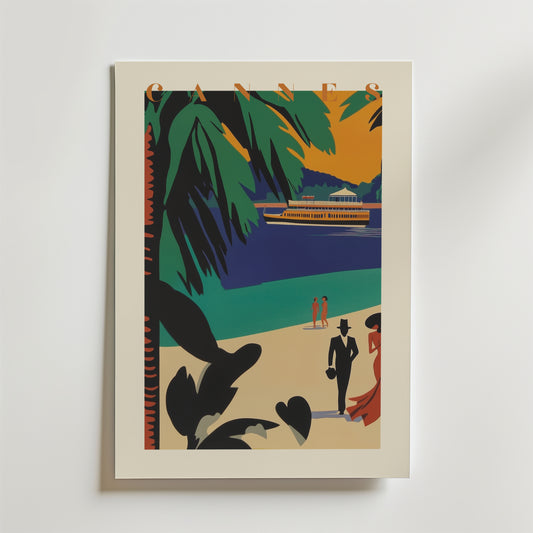 Art Deco Cannes-plakat