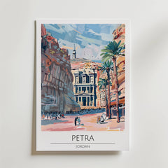 Petra Desert Heritage Poster