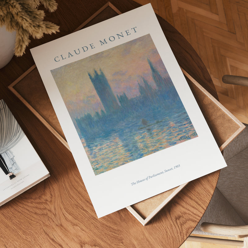 Claude Monet Plakat med Parlamentet