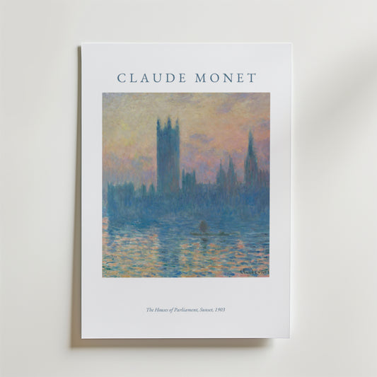 Claude Monet Plakat med Parlamentet