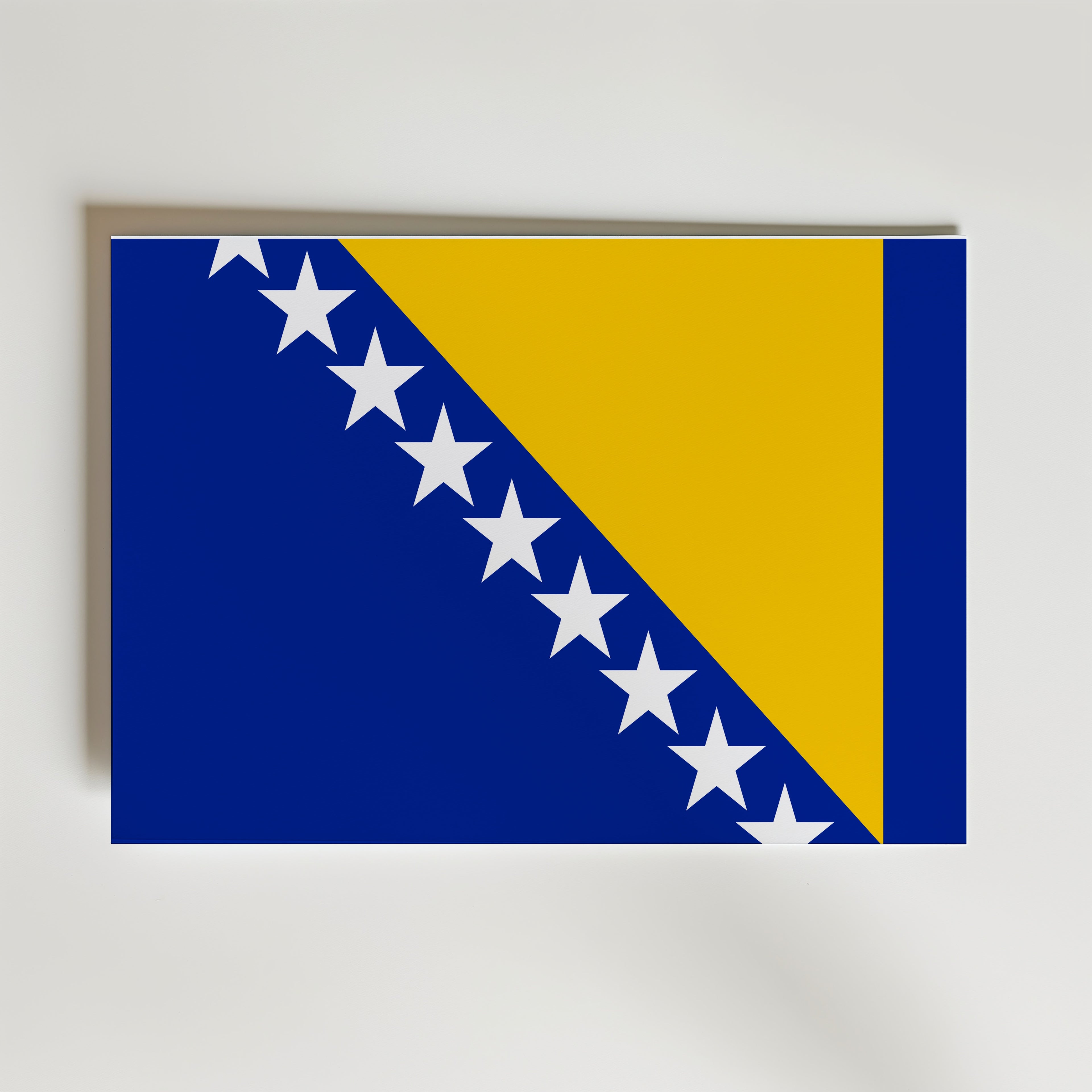 Bosnia and Herzegovina National Flag Poster affisch – poster till väggdekoration – köp online hos Bozetto