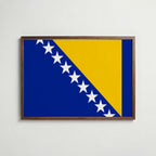 Bosnia and Herzegovina National Flag Poster poster – väggdekoration för hemmet – köp hos Bozetto