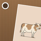Bathroom Cow Poster – närbild på papper