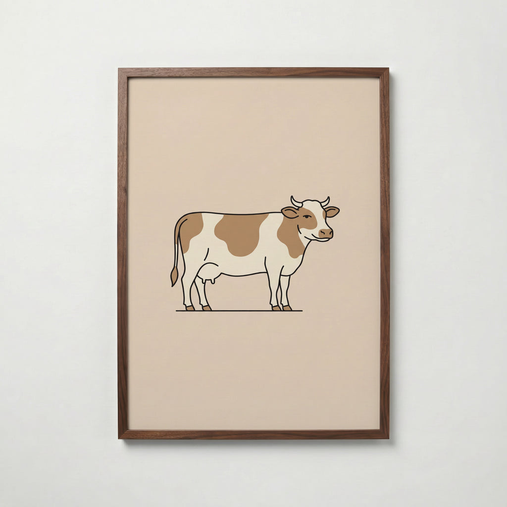 Bathroom Cow Poster – valnötsram