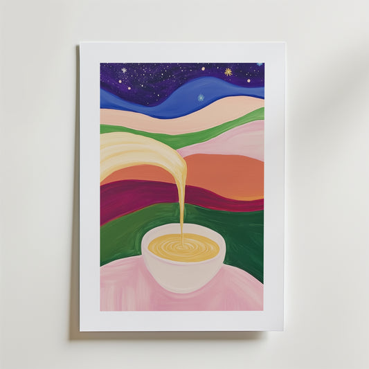 Retro Kaffe i Rummet Plakat