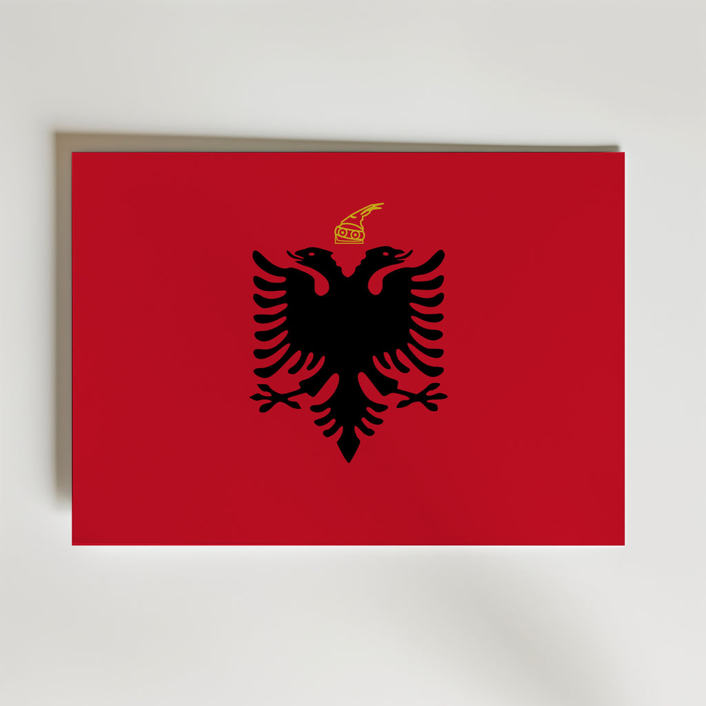Albania National Flag Poster affisch – poster till väggdekoration – köp online hos Bozetto