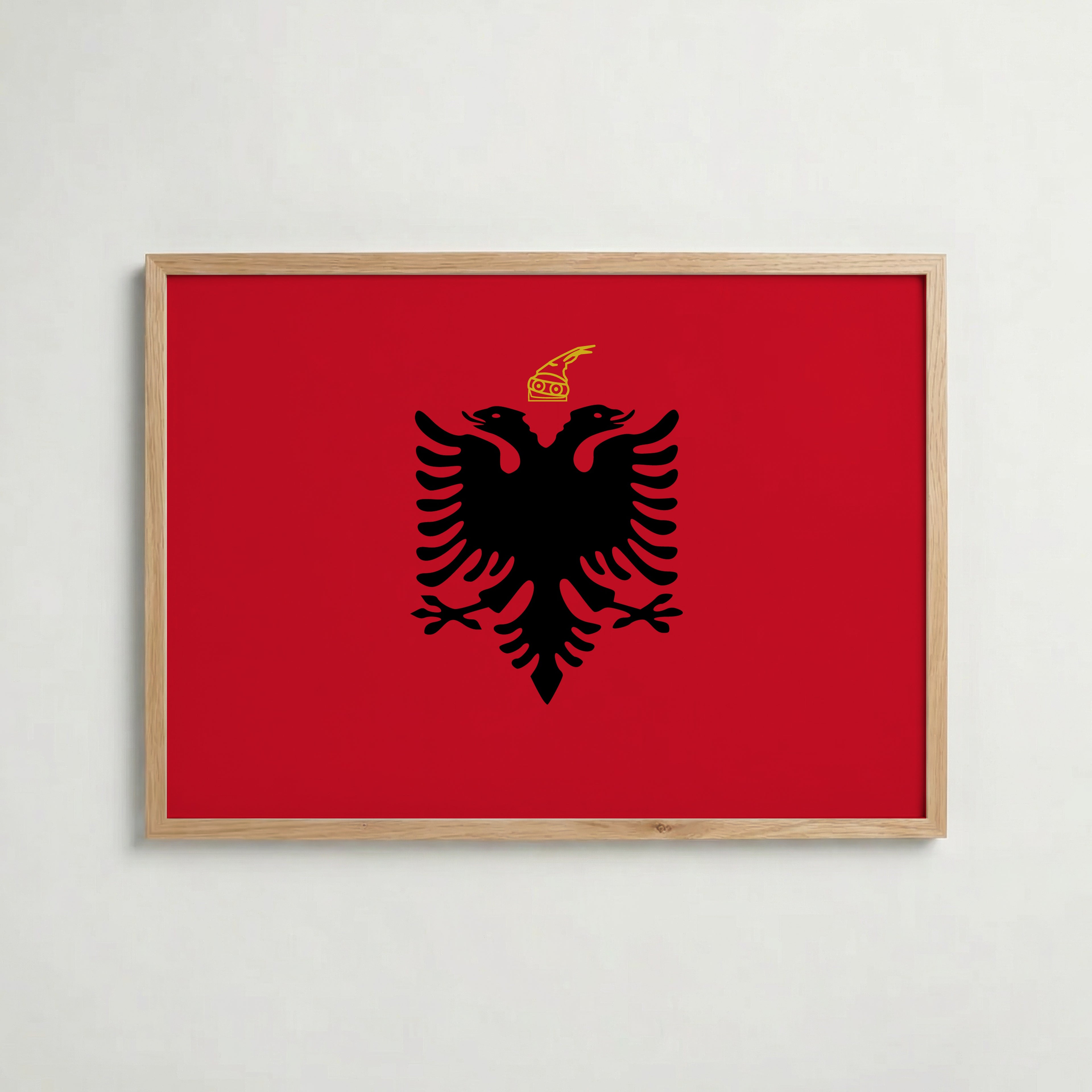 Albania National Flag Poster – poster väggdekoration inredning – Affischer hos Bozetto