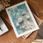Starfish and Shells Beach Poster