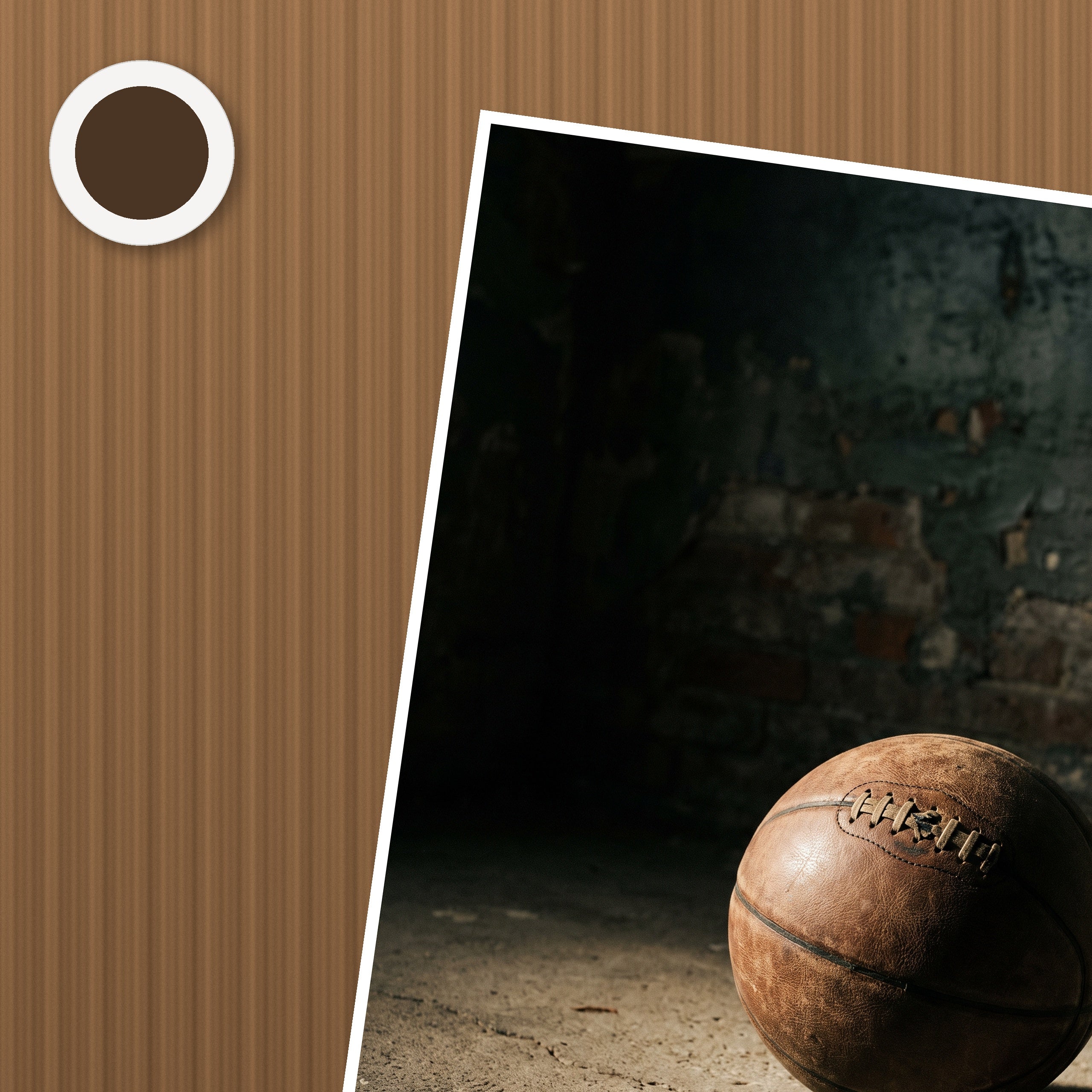 Basketball Poster – närbild på papper