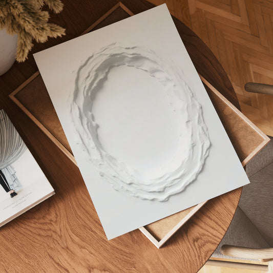 Abstract White Movement No.3 Poster
