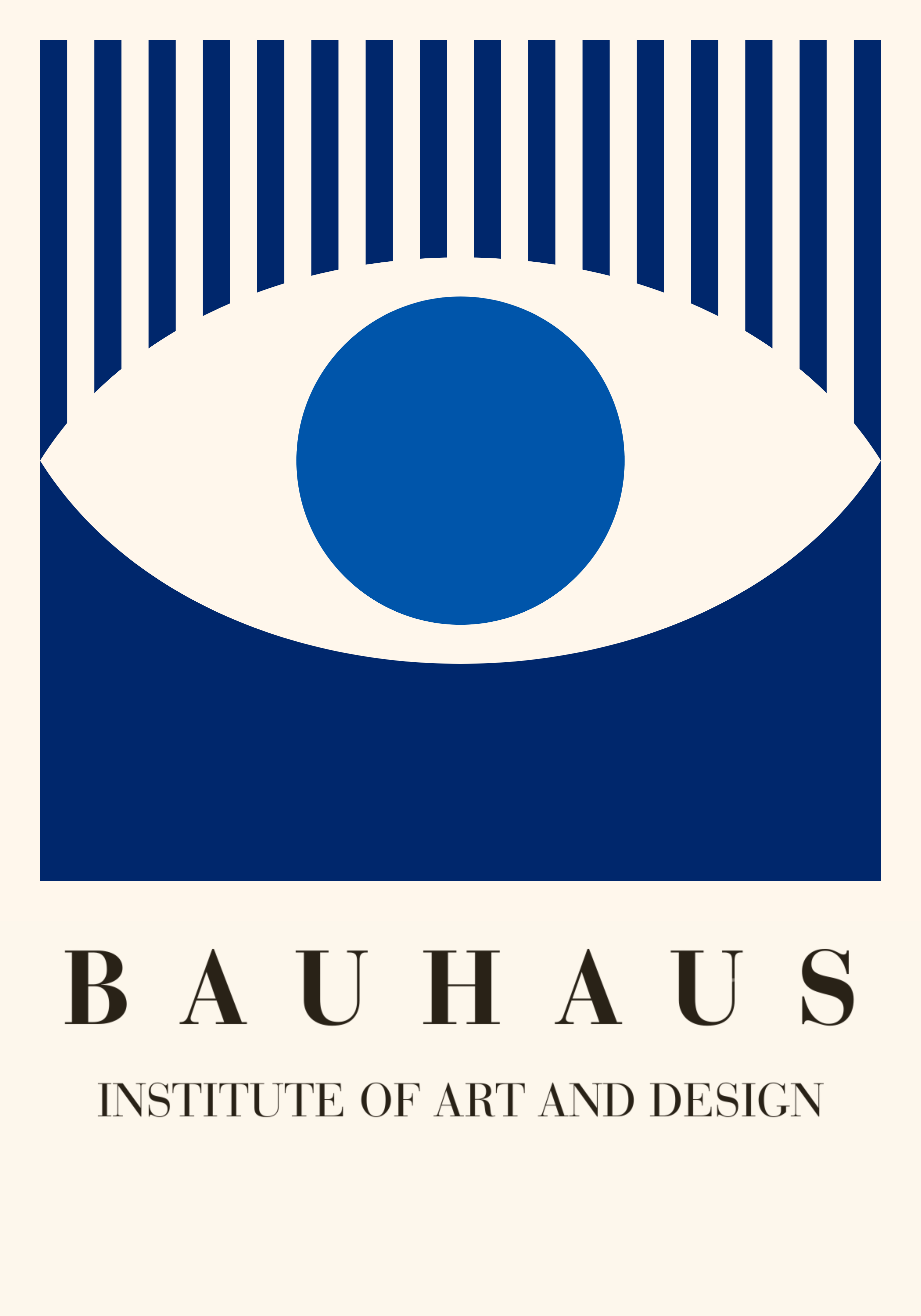 Bauhaus Blue Eye Poster