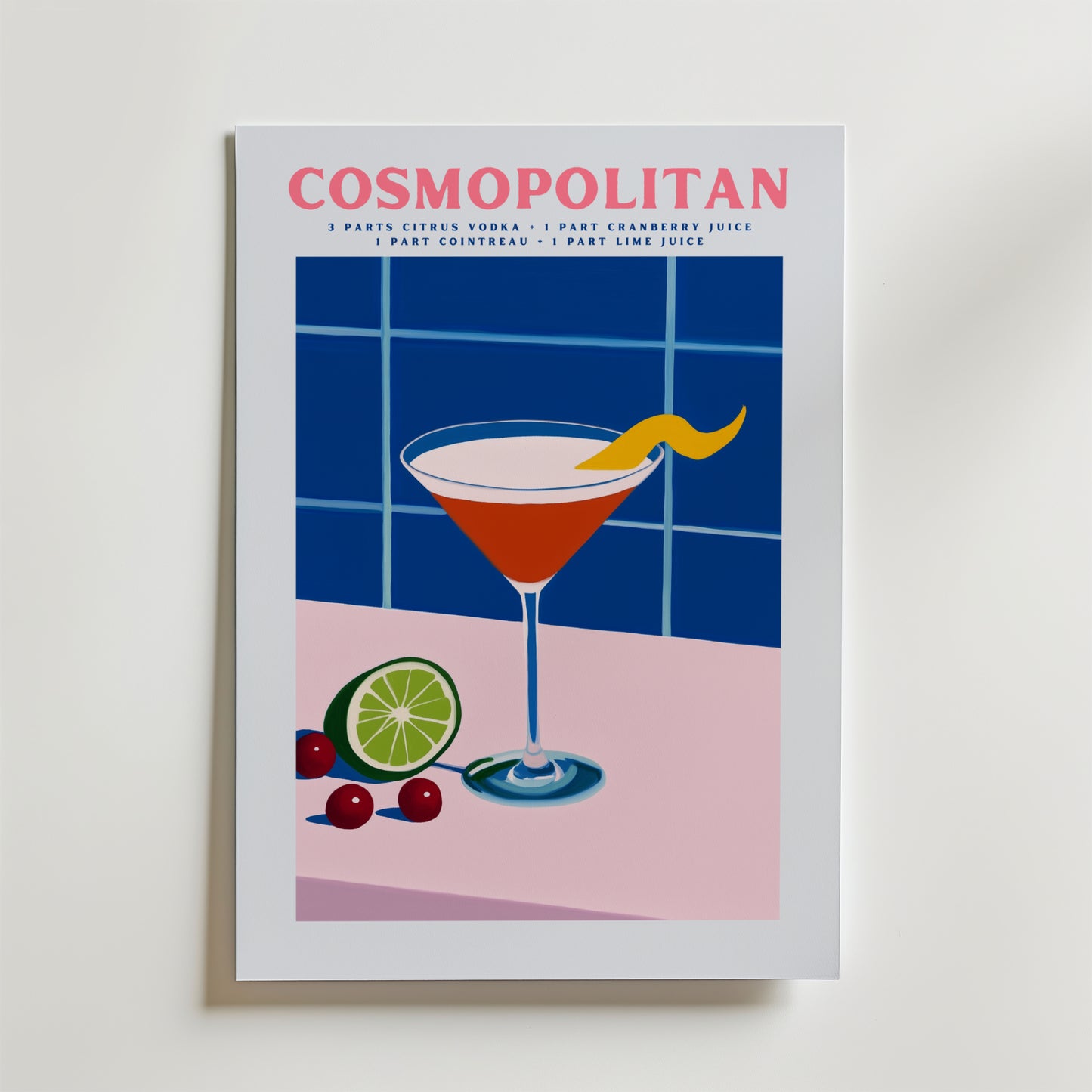 Cosmopolitan Cocktail Plakat