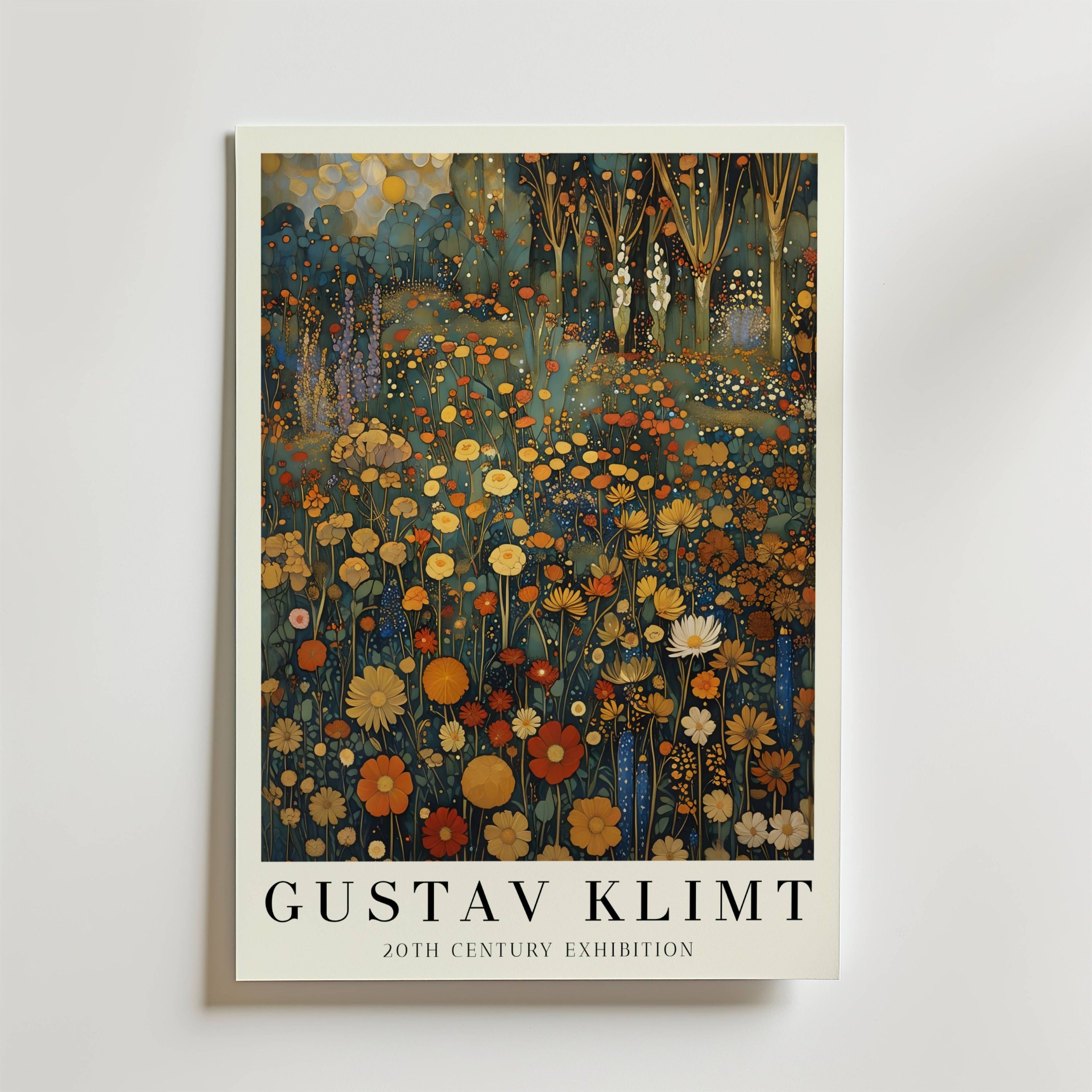 Gustav Klimt Golden Meadow Reverie Poster affisch – poster till väggdekoration – köp online hos Bozetto
