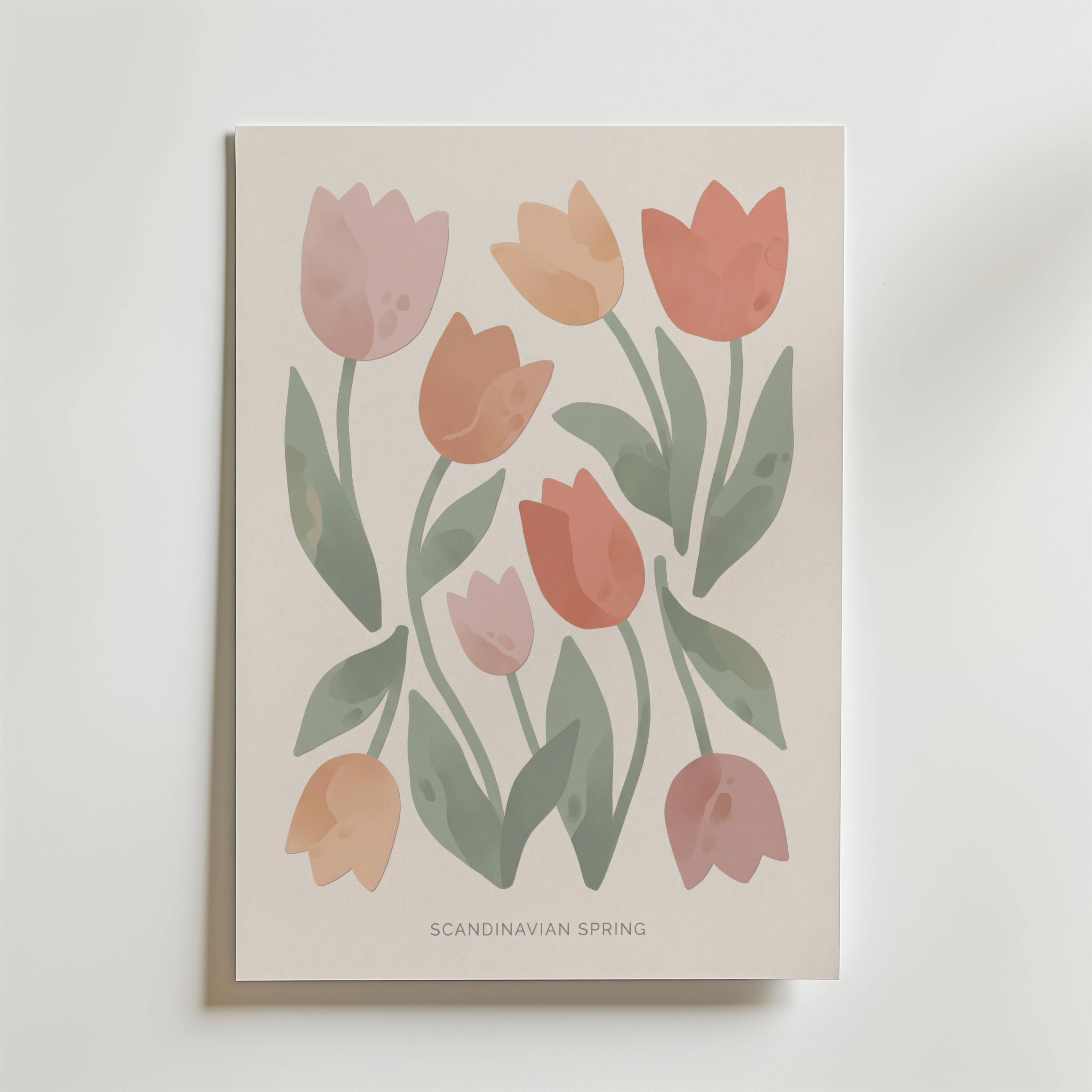 Scandinavian Spring Bloom Poster affisch – poster till väggdekoration – köp online hos Bozetto