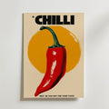 Chilli Heat affisch inramad i neutral ram – se hur konsttrycket ser ut, Bozetto i hög tryckkvalitet