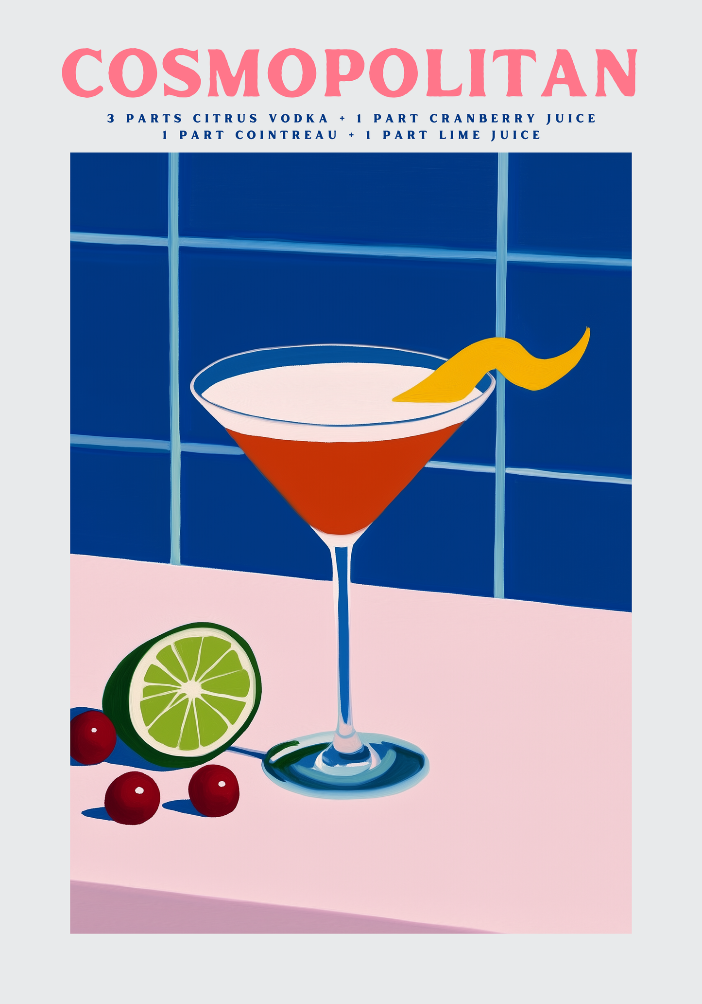 Cosmopolitan Cocktail Plakat