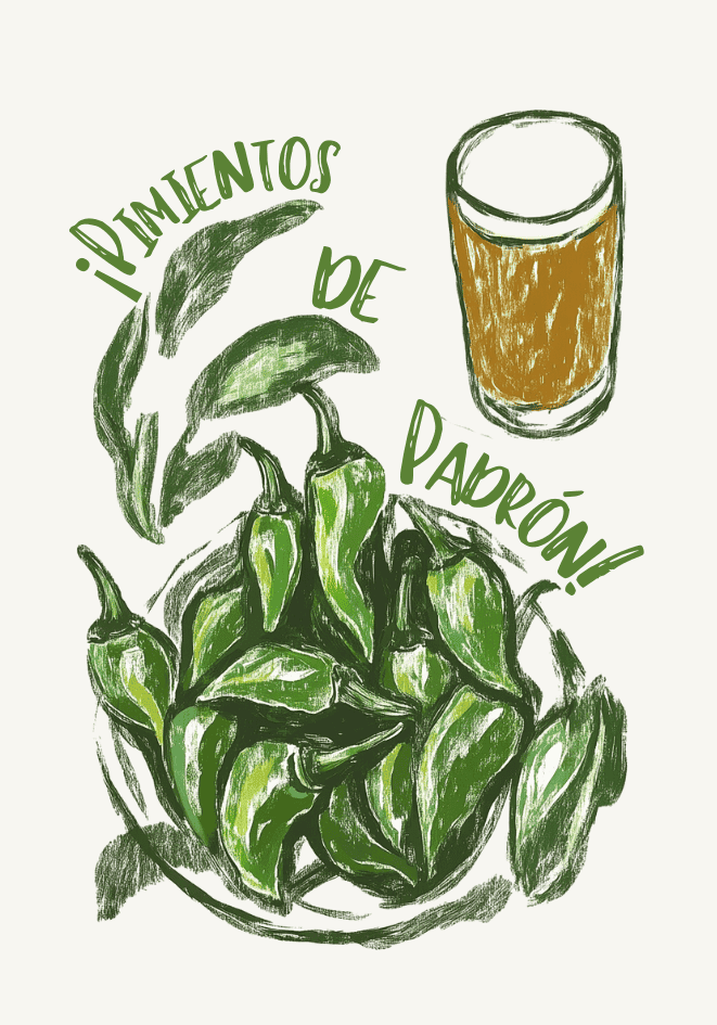 Pimentos De Padrones Poster