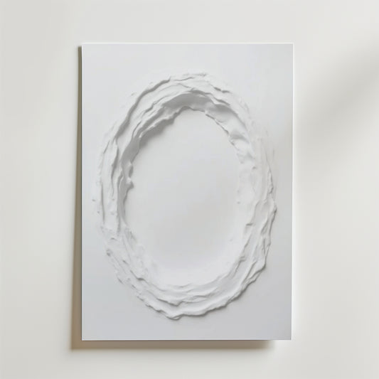 Abstract White Movement No.3 Poster