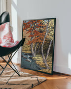 Autumn at Oirase Kawase Hasui Poster – poster väggdekoration inredning – Affischer hos Bozetto