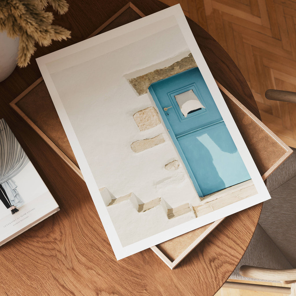 Mediterranean Blue Door Poster