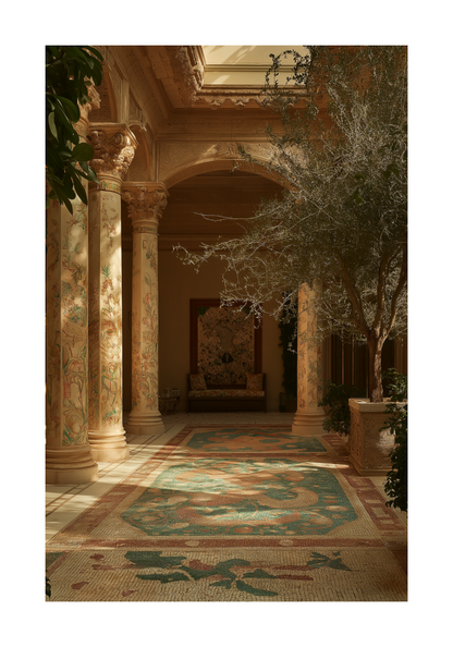 Mediterranean Courtyard Poster