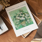 Van Gogh Vase With Pink Roses Poster